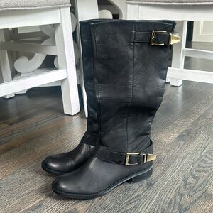 NEW Steve Madden Suspekt Buckle Riding/ Moto Boot Sz 7.5 BLACK - Box Dented